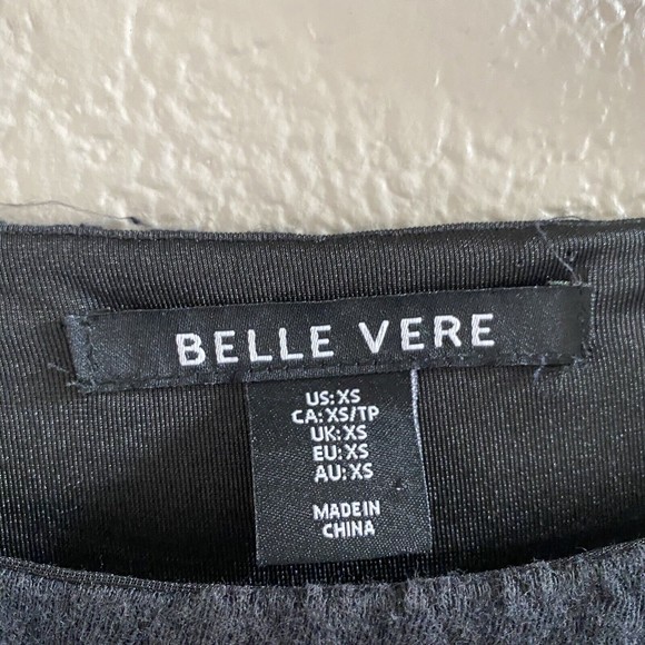 Belle Vere Anthropologie Long Sleeve Top Ribbed Bell Sleeve Black boho XS - Picture 6 of 12